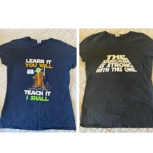 Star Wars Themed T-Shirts. Size Medium and Large